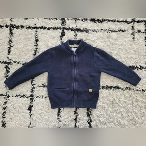 Zara the good things Knit Wear Toddler Black Zip Sweater 3/4 Years